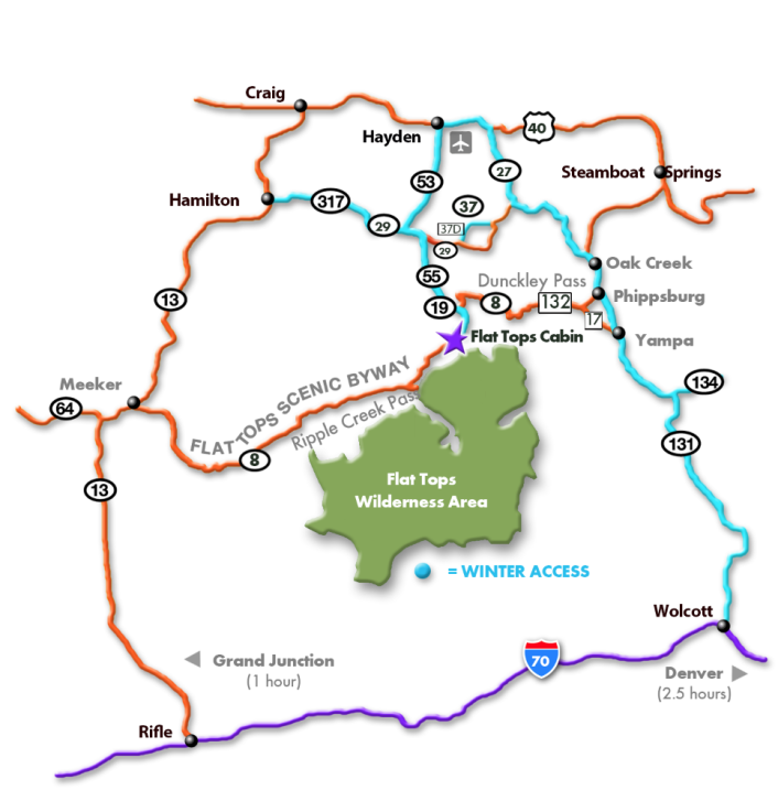 Directions & Maps - Flat Tops | Elk Hunting